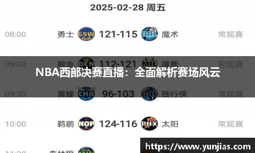 NBA西部决赛直播：全面解析赛场风云